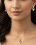 Silvonar 925 Sterling Silver Jewelry Set – [Whimsical Butterfly & Dancing Crystal Circle Design]