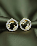 Botanical Halo Stud Earrings – 925 Sterling Silver