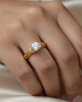 Ethereal Lace Pavé Solitaire Ring – 925 Sterling Silver