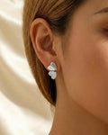 Sweetheart Duo Pave Stud Earrings – 925 Sterling Silver