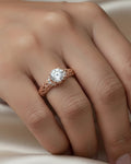 Ethereal Lace Pavé Solitaire Ring – 925 Sterling Silver