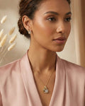 Silvonar 925 Sterling Silver Graceful Teardrop & Marquise Crystal Jewelry Set – Pendant Necklace and Earrings