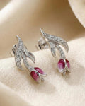 Sleek Serpentine Arc Stud Earrings – 925 Sterling Silver