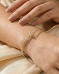 Infinity Knot Minimalist Bangle – 925 Sterling Silver