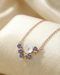 Blooming Pearl & Tanzanite Azure Necklace – 925 Sterling Silver