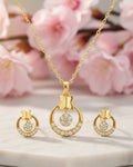 Silvonar 925 Sterling Silver Jewelry Set – [Whimsical Butterfly & Dancing Crystal Circle Design]