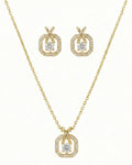 Silvonar 925 Sterling Silver Jewelry Set – [Infinity Octagon & X-Bail Crystal Design]