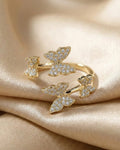 Whimsical Butterfly Meadow Wrap Ring – 925 Sterling Silver