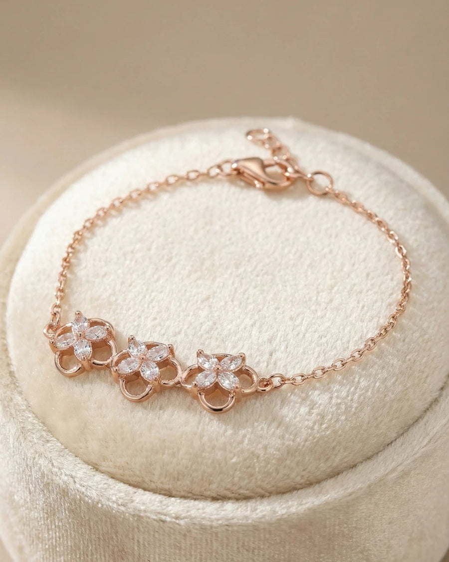 Golden Meadow Quatrefoil Bracelet – 925 Sterling Silver