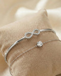 Eternal Infinity Duo-Chain Bangle – 925 Sterling Silver