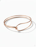 Infinity Knot Minimalist Bangle – 925 Sterling Silver