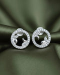 Botanical Halo Stud Earrings – 925 Sterling Silver