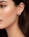 Botanical Halo Stud Earrings – 925 Sterling Silver