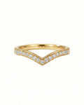 Glistening Wishbone V-Band – 925 Sterling Silver