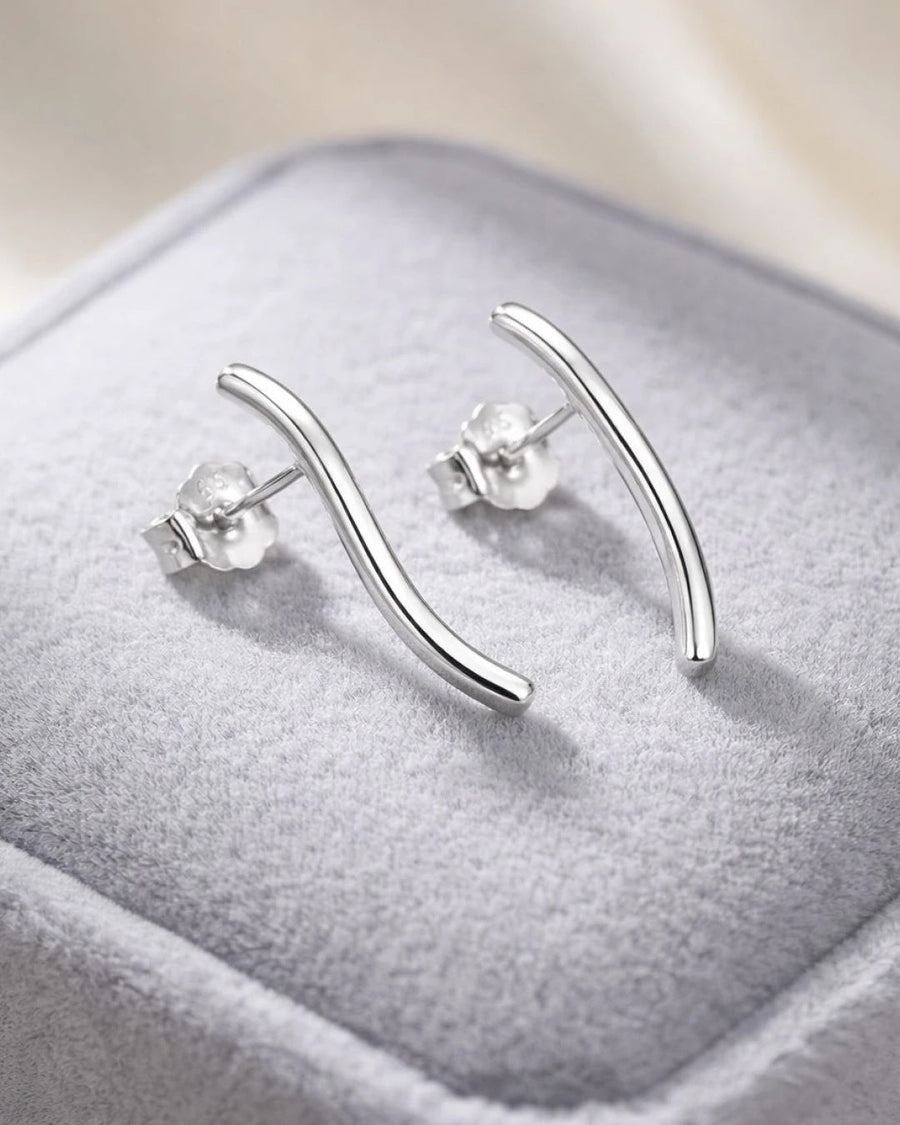 Graceful Tulip Bloom Stud Earrings – 925 Sterling Silver