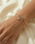 Eternal Infinity Duo-Chain Bangle – 925 Sterling Silver
