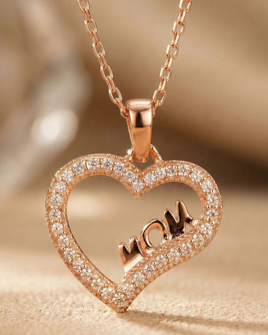Eternal Love "MOM" Heart Necklace – 925 Sterling Silver