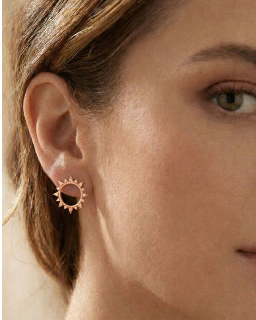 Radiant Solstice Stud Earrings – 925 Sterling Silver