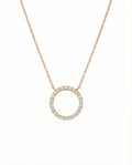 Ethereal Halo Circle Necklace – 925 Sterling Silver