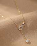 Eternal Infinity Heart Drop Necklace – 925 Sterling Silver