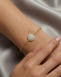 Celestial Halo Solitaire Bracelet – 925 Sterling Silver