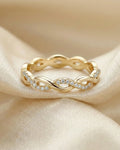 Infinity Weaver Pavé Band – 925 Sterling Silver
