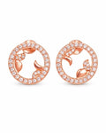 Botanical Halo Stud Earrings – 925 Sterling Silver