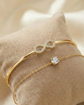 Eternal Infinity Duo-Chain Bangle – 925 Sterling Silver