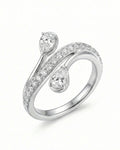 Duo Pear Serenity Wrap Ring – 925 Sterling Silver