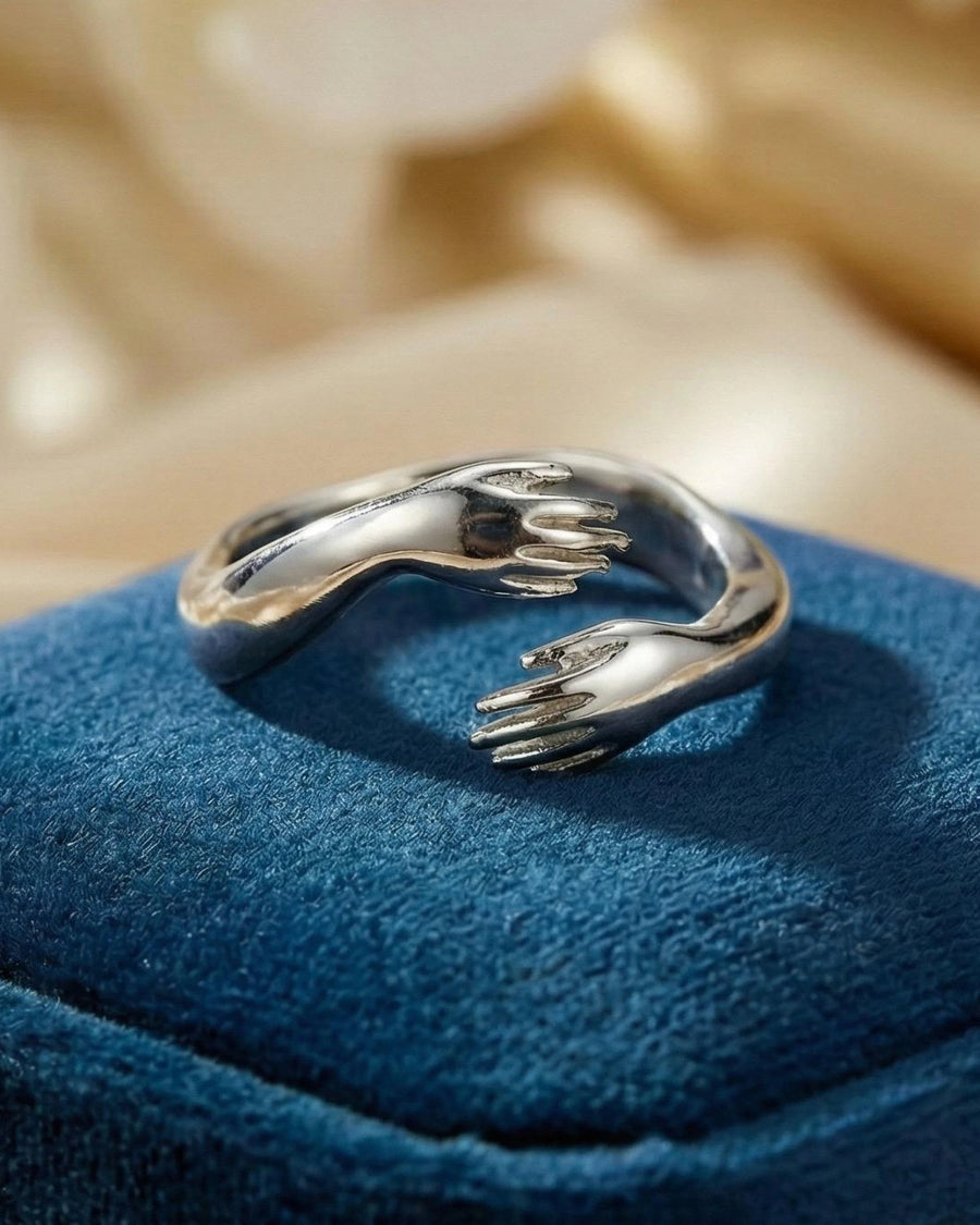 Everlasting Embrace Hug Ring – 925 Sterling Silver