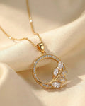 Silver Meadow Halo Circle Necklace – 925 Sterling Silver