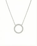 Ethereal Halo Circle Necklace – 925 Sterling Silver