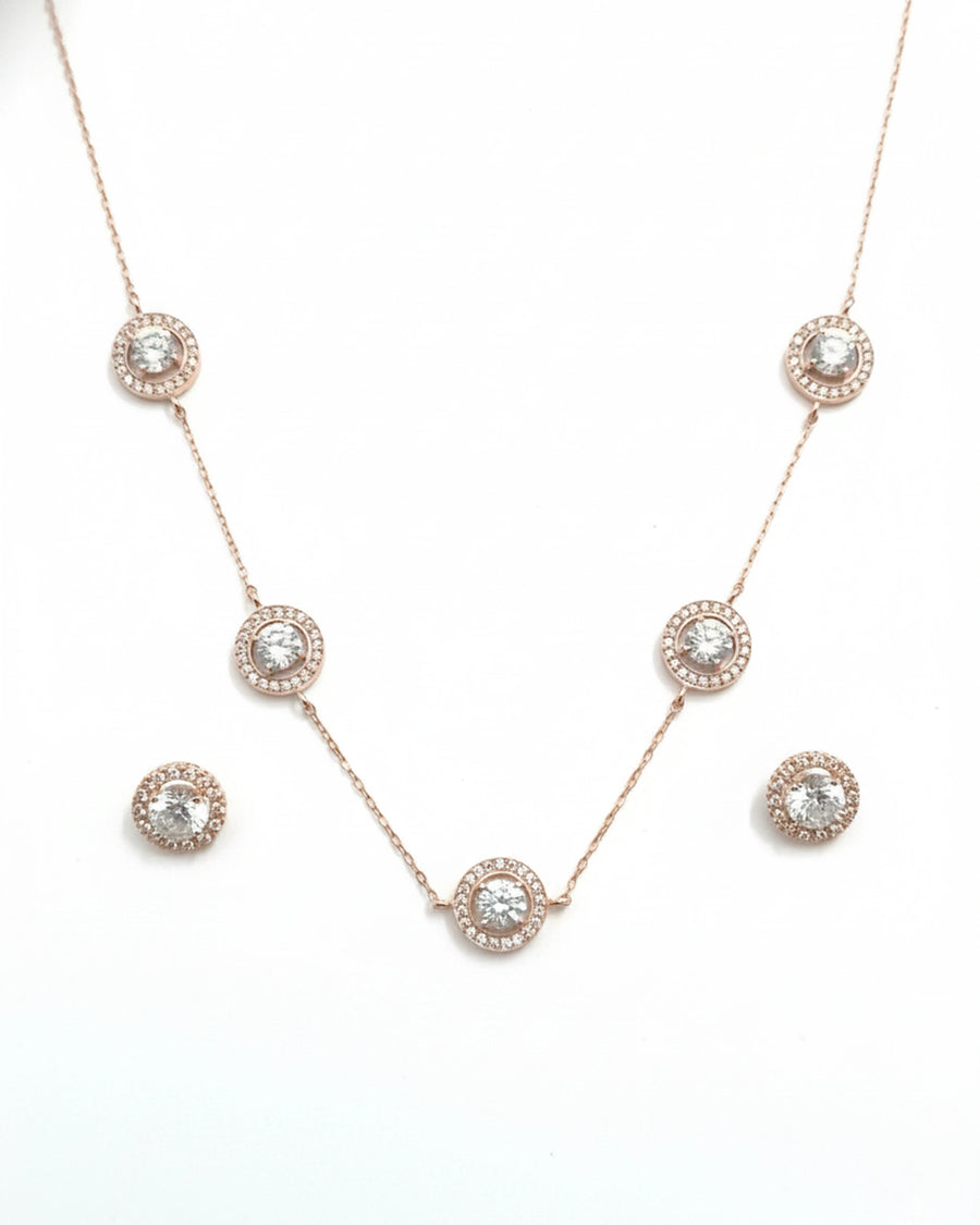 Silvonar 925 Sterling Silver Jewelry Set – [Celestial Halo Multi-Station Design]
