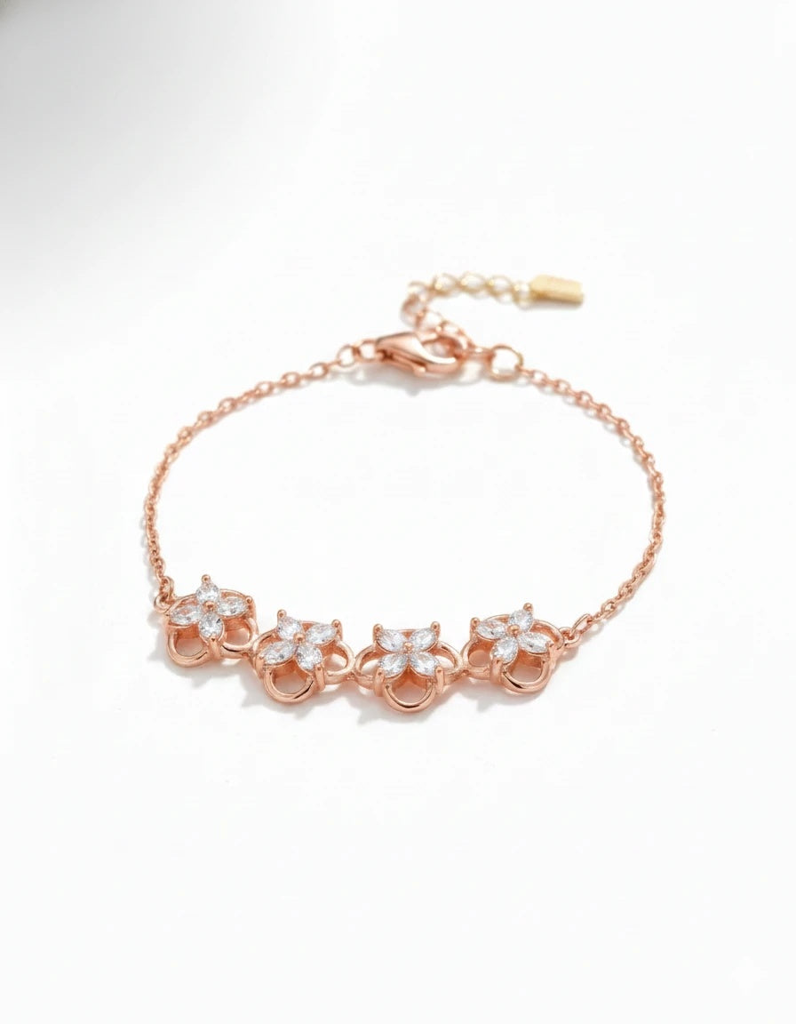 Golden Meadow Quatrefoil Bracelet – 925 Sterling Silver