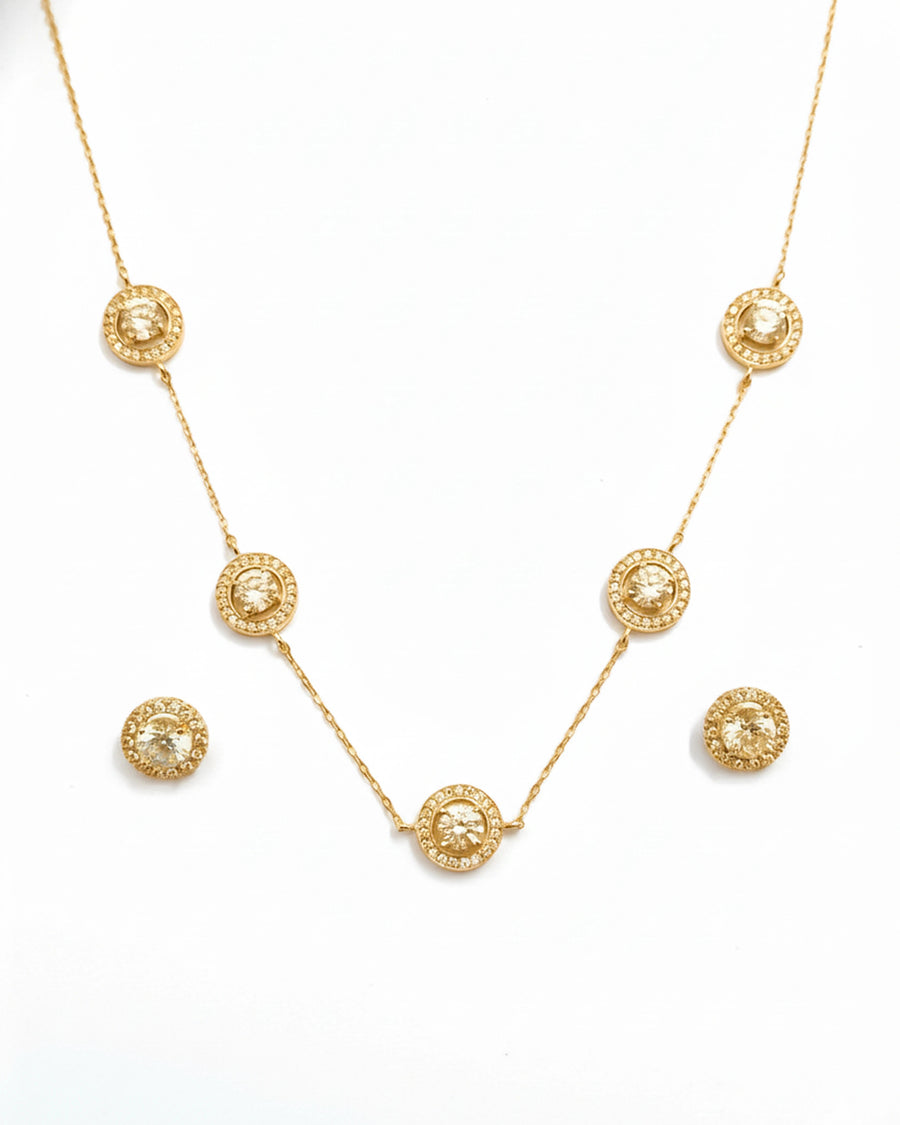 Silvonar 925 Sterling Silver Jewelry Set – [Celestial Halo Multi-Station Design]