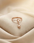 Eternal Love Dangle Heart Ring – 925 Sterling Silver
