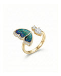 Iridescent Butterfly Dream Wrap Ring – 925 Sterling Silver