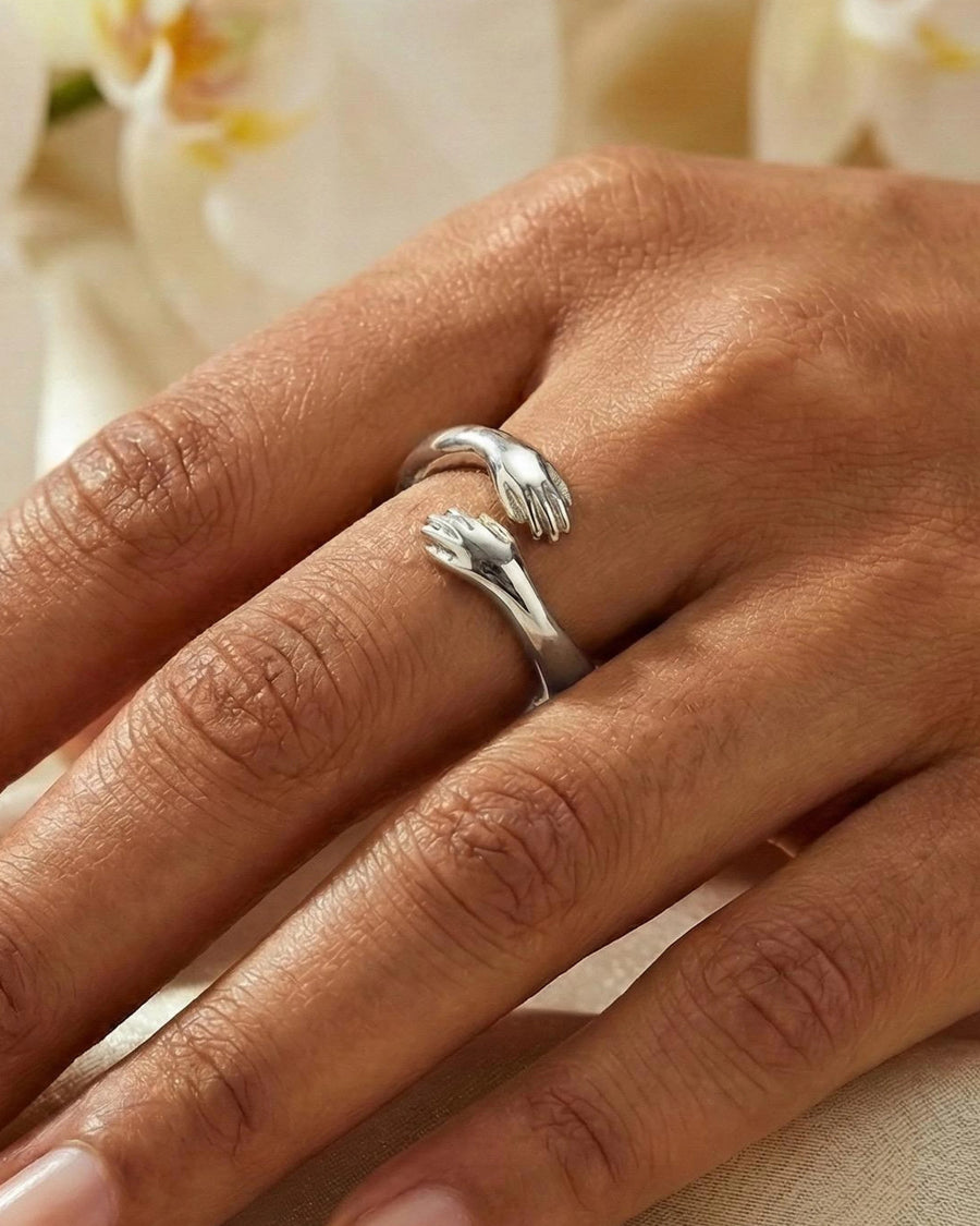 Everlasting Embrace Hug Ring – 925 Sterling Silver