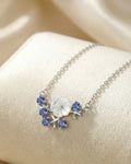 Blooming Pearl & Tanzanite Azure Necklace – 925 Sterling Silver