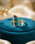 Iridescent Butterfly Dream Wrap Ring – 925 Sterling Silver