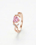 Radiant Heart Bloom Solitaire Ring – 925 Sterling Silver