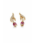 Sleek Serpentine Arc Stud Earrings – 925 Sterling Silver