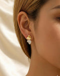 Sweetheart Duo Pave Stud Earrings – 925 Sterling Silver