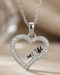 Eternal Love "MOM" Heart Necklace – 925 Sterling Silver