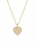 Golden Radiance Heart Mosaic Necklace – 925 Sterling Silver