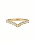 Glistening Wishbone V-Band – 925 Sterling Silver