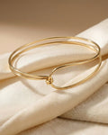 Infinity Knot Minimalist Bangle – 925 Sterling Silver