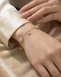 Celestial Star & Blossom Charm Bracelet – 925 Sterling Silver