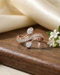 Duo Pear Serenity Wrap Ring – 925 Sterling Silver