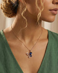 Azure Butterfly Brilliance Necklace – 925 Sterling Silver
